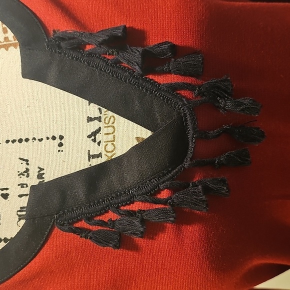 Chic Long Sleeve Red and Black Dress - Picture 2 of 6